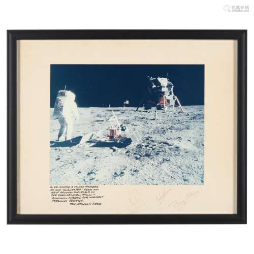 Apollo 11 Inscribed and Crew Signed Photograph