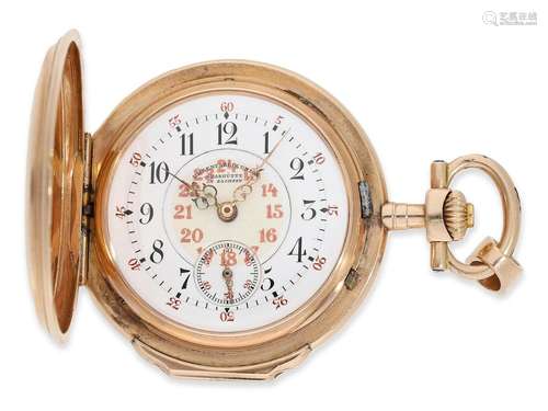 Pocket watch: extremely rare pink gold Glashütte lady's...