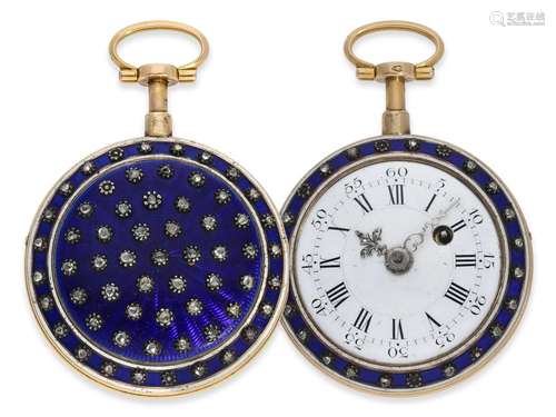 Pocket watch: unique and very rare 20K Louis XV Lepine with ...