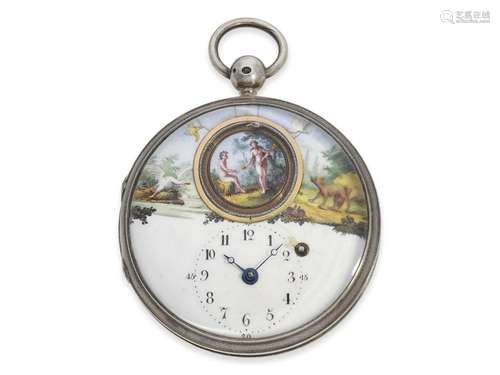 Pocket watch: rarity, exceptionally large verge watch with e...