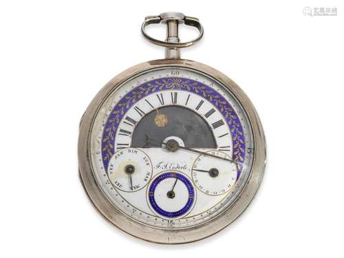 Pocket watch: extremely interesting large verge watch with d...