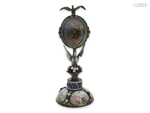 Table clock: exceptional and highly refined enamel clock in ...