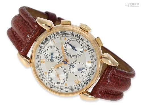 Wristwatch: high quality 18K pink gold Chronoswiss chronogra...