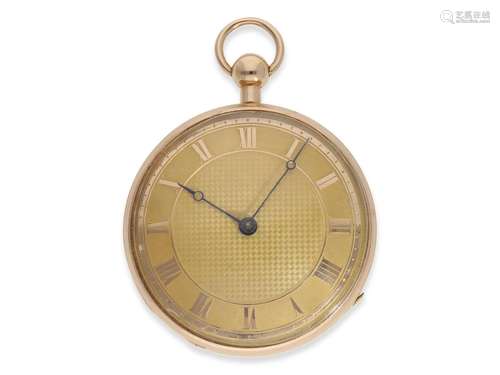 Pocket watch: large pink gold pocket watch with musical move...