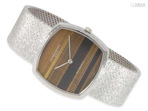 Wristwatch: extremely rare automatic vintage white gold Vach...