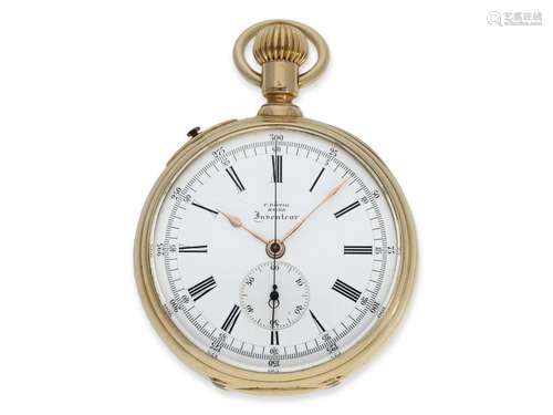 Pocket watch: extremely rare, experimental chronograph, chro...