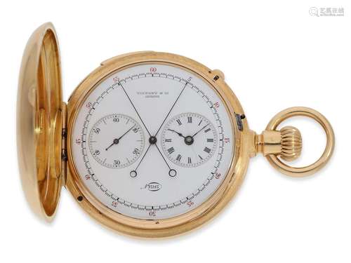 Pocket watch: rarity, extremely rare early chronograph rattr...