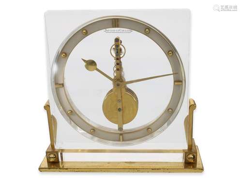 Table clock: rare Jaeger Le Coultre table clock and plexigla...