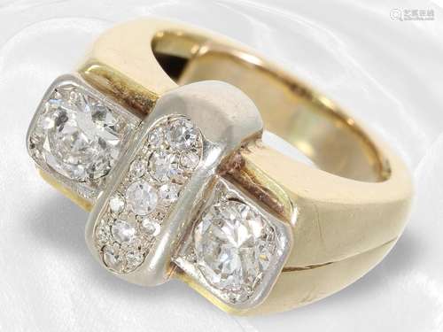 Ring: beautiful vintage diamond ring, total approx. 1.54ct, ...