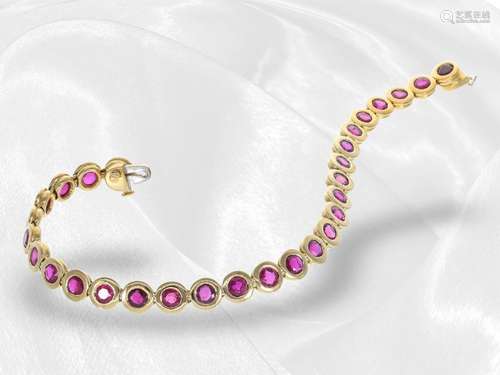 Bracelet: handmade formerly very expensive ruby bracelet, ca...