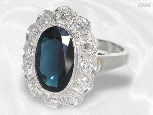 Ring: very beautiful and formerly expensive vintage sapphire...