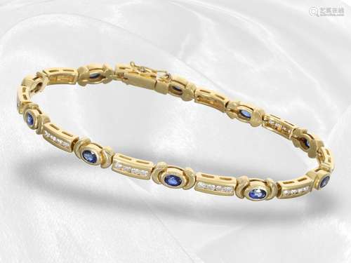 Bracelet: attractive goldsmith bracelet with sapphires and d...