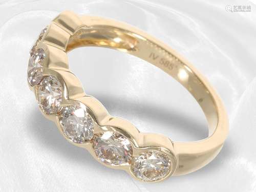 Ring: modern diamond goldsmith ring in 14K gold, approx. 2.1...