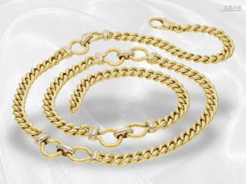 Chain/Collier: luxury long designer gold necklace, 18K gold