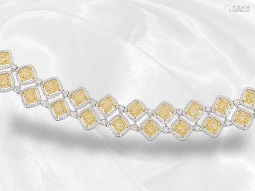 Bracelet: noble and extraordinary designer diamond gold brac...