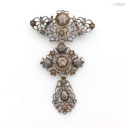 FLANDERS EARLY 19TH CENTURY BUTTERFLY CROSS