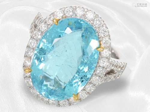 Ring: extremely luxurious brilliant ring with beautiful, ext...