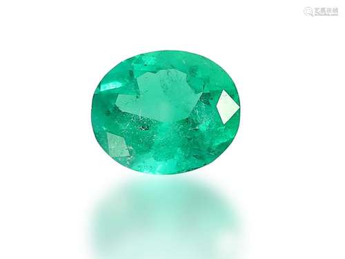 Emerald: natural emerald of very nice color, ca. 2ct