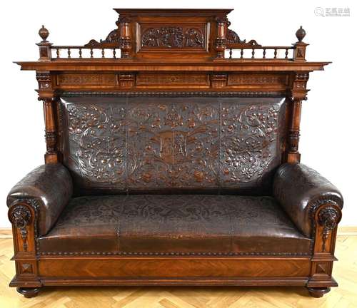 A stately crown sofa from the Wilhe