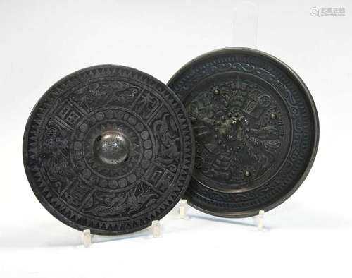 A Chinese bronze mirror in Han Dynasty Style,