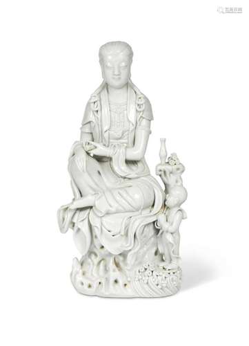 A Chinese Blanc de Chine (Dehua) figure of Guanyin, late 19t...