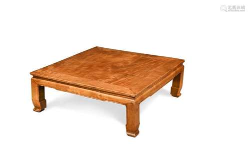 A Chinese satinwood low table, early 20th century,