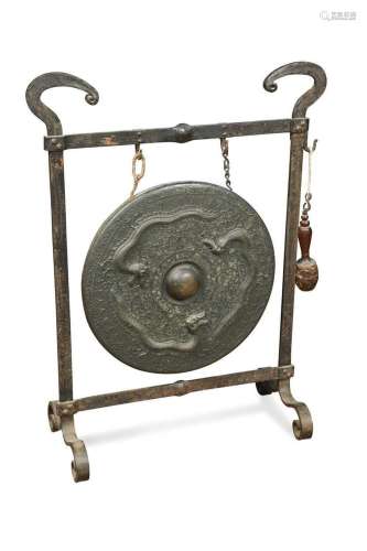 A Brunei bronze Dragon Gong, 19th century,