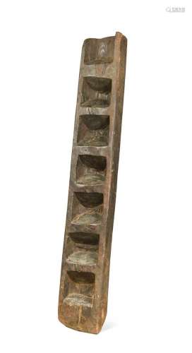 A Northern Nepal six-step ladder, 18th/19th century,