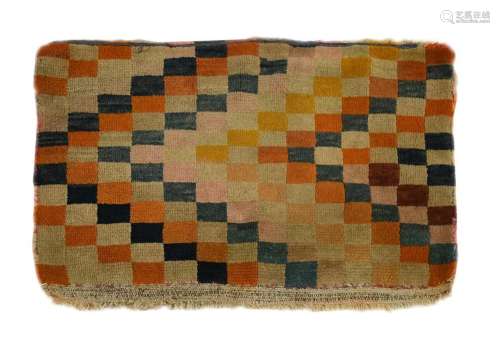 A Tibetan Gomden pillow rug, early 20th century,