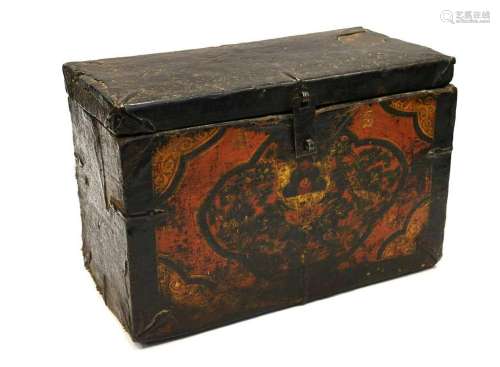 A Gyantse Tibetan chest, late 18th/early 19th century,