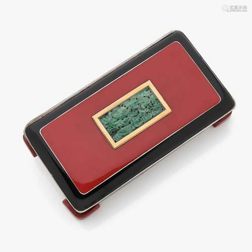 CARTIER - EPOQUE ART DECO BOITE A CIGARETTE An Art Deco laqu...