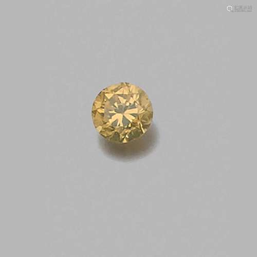 DIAMANT 1,03 CARAT FANCY VIVID YELLOW-GREEN A 1,03 carat dia...