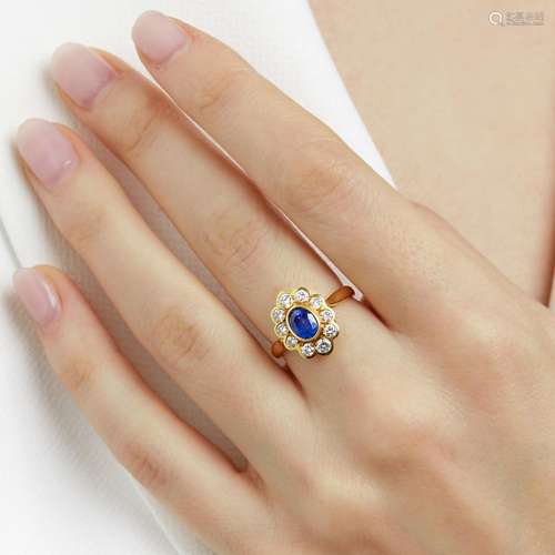 FRENCH WORK SAPPHIRE RING