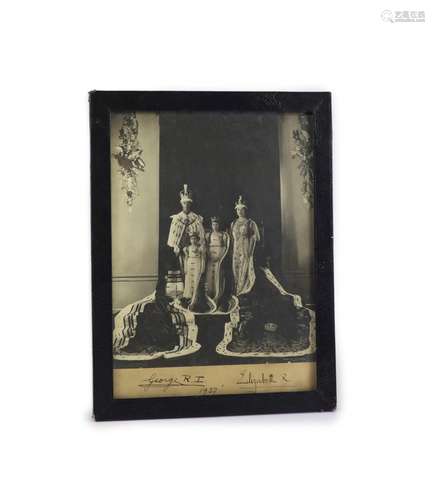 Royal Interest - a signed photograph of George VI, Queen Eli...