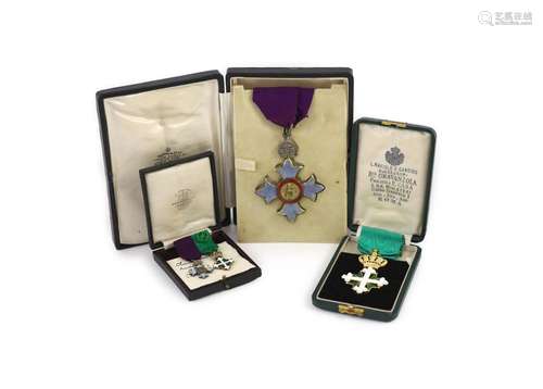 A cased C.B.E., Order of St. Maurice and St. Lazarus of Ital...