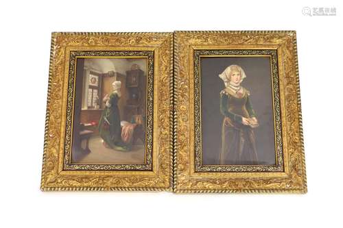 A pair of KPM Berlin porcelain plaques, late 19th century, i...