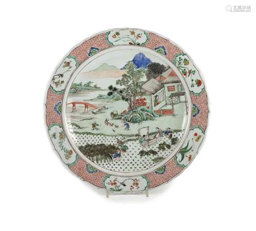 A Chinese famille verte charger, Kangxi period (1662-1722), ...