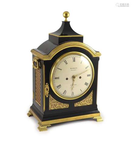 Barraud, Cornhill, London. A George III ebony and brass moun...