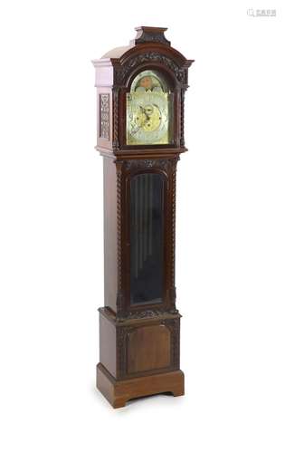 A late Victorian mahogany chiming longcase clock, H 248 W 56...