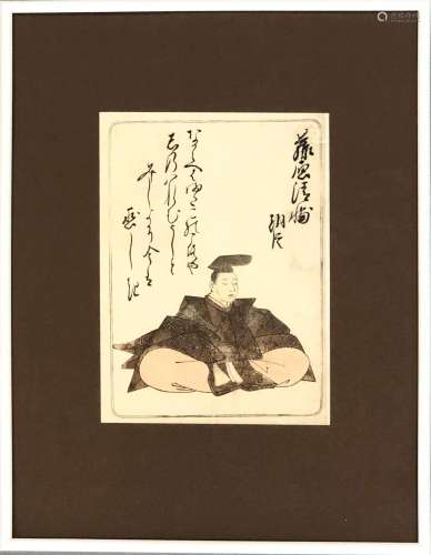 Estampe de Katsukawa SHUNSHO (1726-1792). De l'alb…