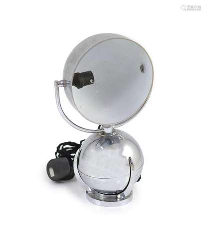 A Felix Aublet chrome adjustable desk lamp, 'Boule'...