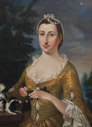 Early 18th century French School, Portrait of a lady wearing...