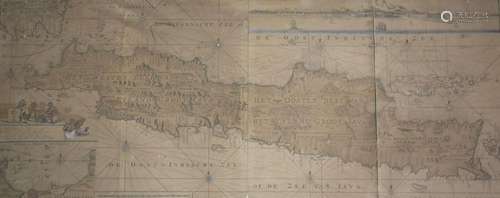 Gerard Van Keulen (1678-1726), Map of Insulae Iavae pars Occ...