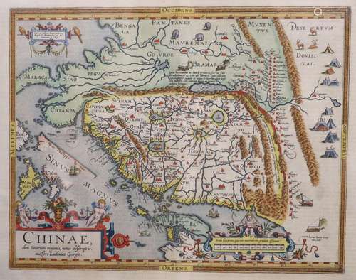 Ortellius after Ludovicus Georgius, Map of China, 1584, colo...