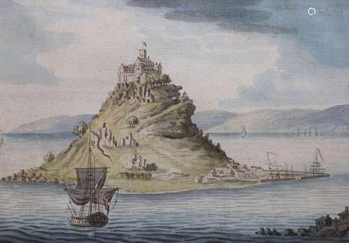 18th Century English School, View of St Michael's Mount...