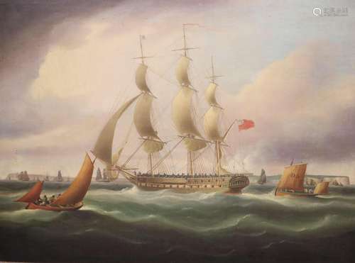 Thomas Buttersworth (1768-1842), HMS Glasgow, 40 Guns, Capta...