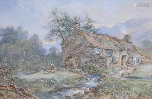 William Andrews Nesfield (1793-1881), An Old Mill near Betws...