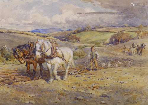 Joseph Harold Swanwick (1866-1929), 'Ploughing', p...