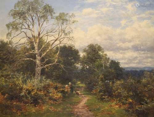 Benjamin Williams Leader (1833-1923), A Surrey Wood, oil on ...