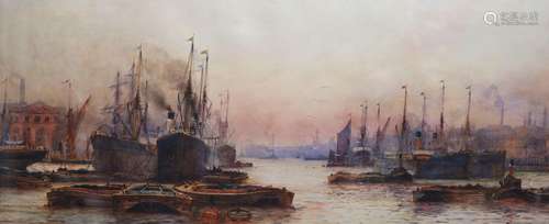 Frederick William Scarborough (1860-1939), ‘Sunset, Wapping ...